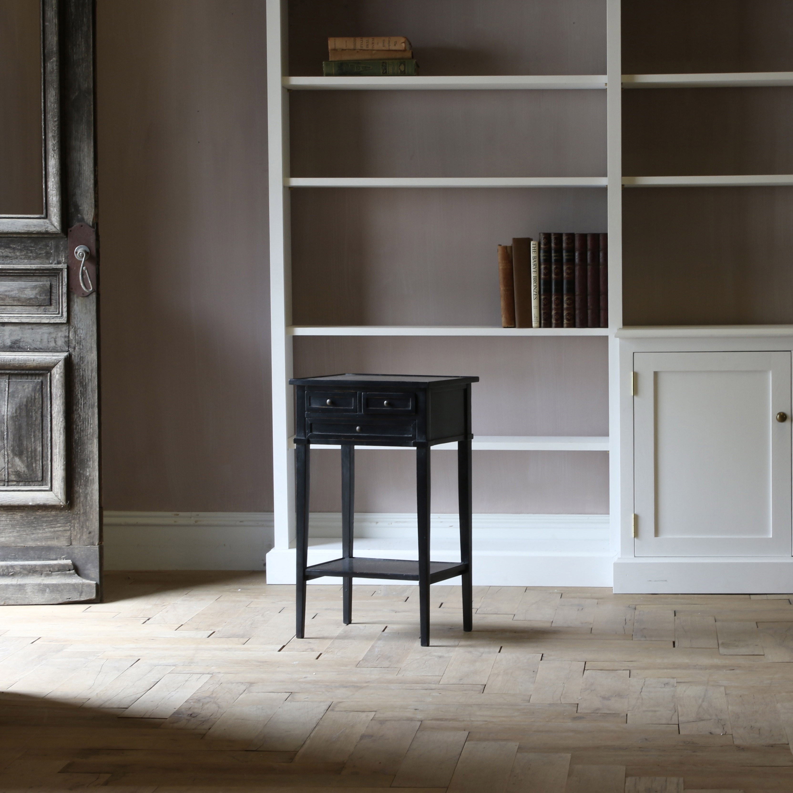 147-13 - Ebonised Bedside Table / Occasional Table